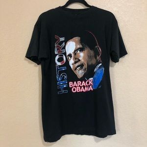 Men’s XL Black Barack Obama Novelty Tee Shirt